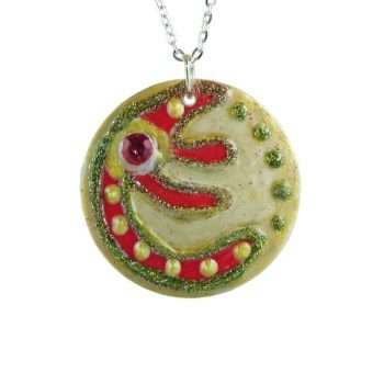 Red and White Pendant