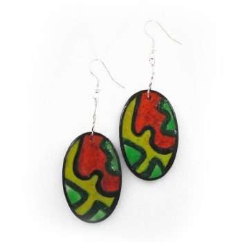 Oval Abstract Earrings