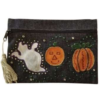 Pumpkin and Ghost Cosmetic Bag