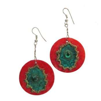Round Shell Earrings