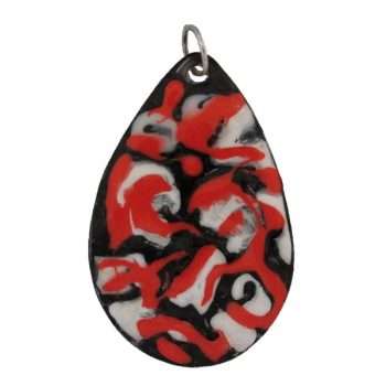 Orange, Black and White-Pendant