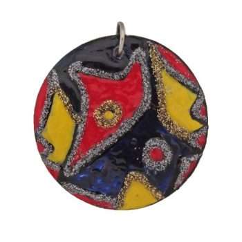 Round Abstract Design Pendant