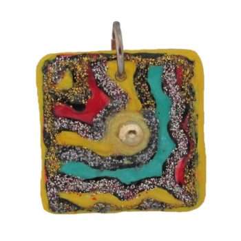 square-ceramic pendant
