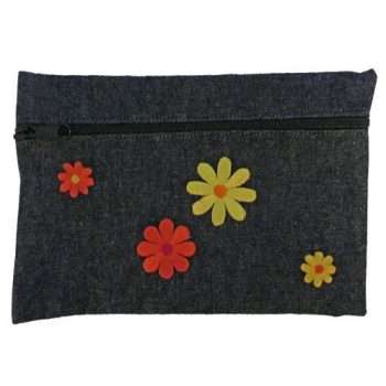 Flower Cosmetic Bag Applique