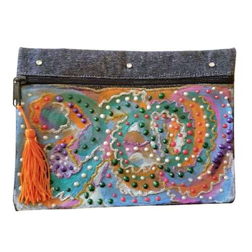 Pearls and Swirls Cosmetic Bag