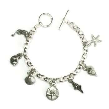 Sea-Charm Pewter-Bracelet