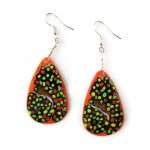 Hand Painted Mosaic Earrings
