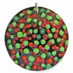 Green and Hollyhock Pendant