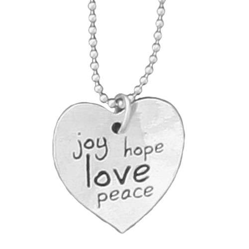 Joy Hope Love Peace Necklace