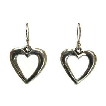 Large Open Heart Earrings
