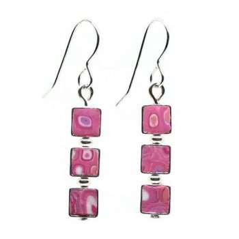 Pink Mosaic Earrings