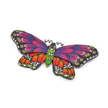 Multi-Coloured Butterfly Brooch