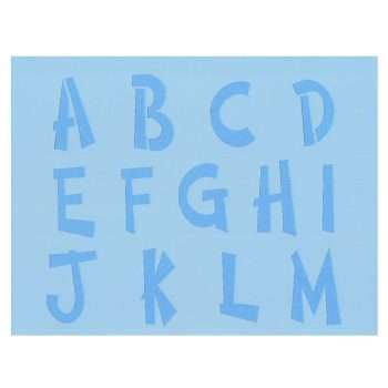 Cosmic Alphabet Stencil A-M