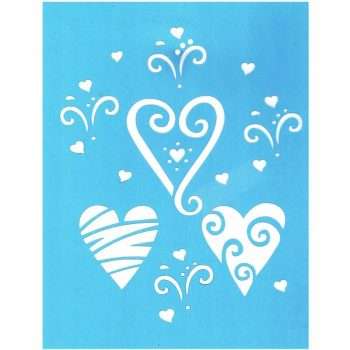Valentine Hearts Stencil