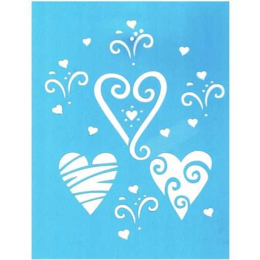 Valentine Hearts Stencil