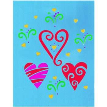 Stencil - Valentine Hearts - Trichem