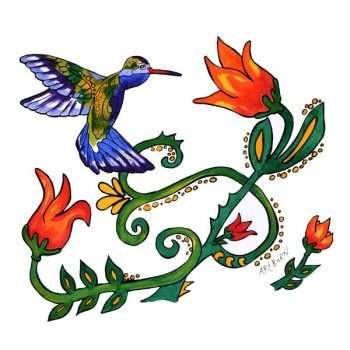 Hummingbird Pillowcase Painting Kit