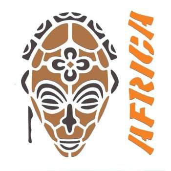 African Mask Stencil