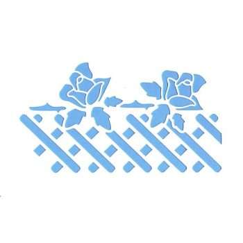 Rose Fence Stencil