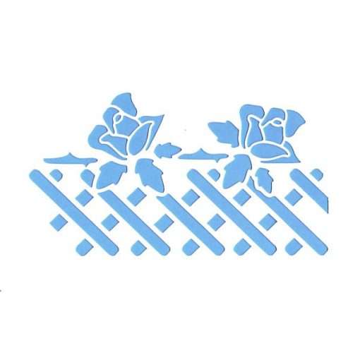 Rose Fence Stencil