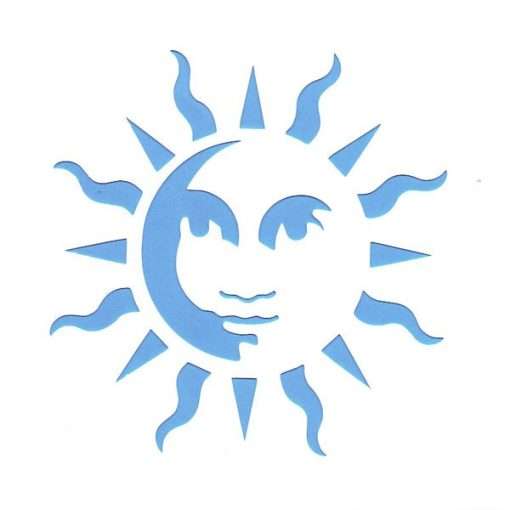 Sun Face Stencil