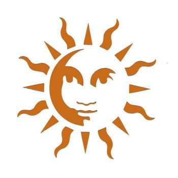 Sun Face Stencil