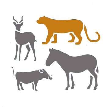 Wild Animals Stencil