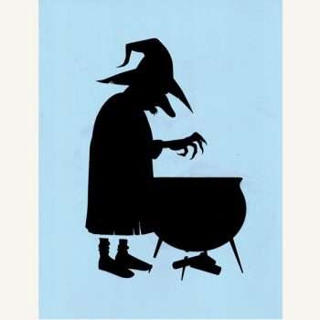 Witch Stirring Cauldron