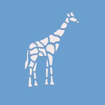 Alternative view of Stencil - Giraffe - Africa - 10cm x 18cm
