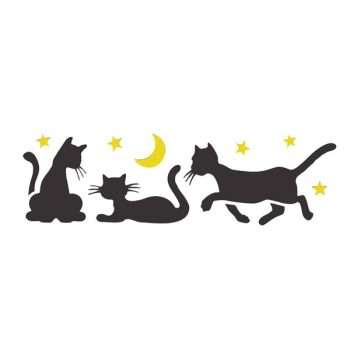 Night Cats Stencil