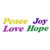 Peace Joy Love Hope Stencil