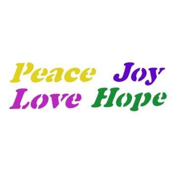 Peace Joy Love Hope Stencil
