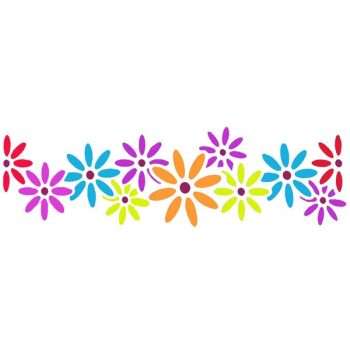 Daisy Border Stencil