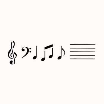 Music Notes Stencil