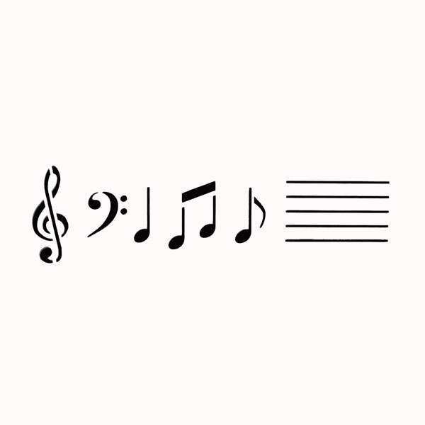 Music Notes Stencil