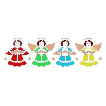 Four Angels Border Stencil