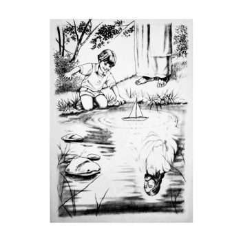 Reflections of Jesus Trichem Vintage Picture