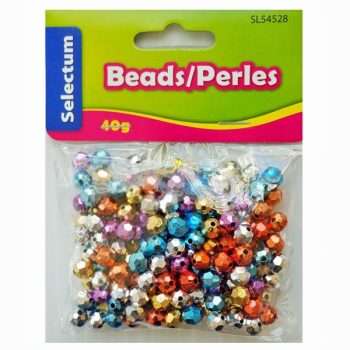 Round Metallic Coloured Beads