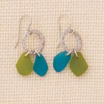 Green Seaglass Earrings