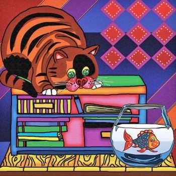 Cat and Fish Painting
