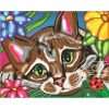 Cat in the Flowers Design Diamonds Painting Kit