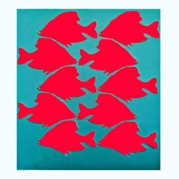School of Fish Stencil