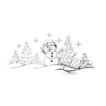 Snowman and Fall Leaves Transfers