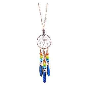 Dream Catcher Necklace - Multi Coloured Bead
