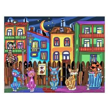 Jacarou Cats Night Out Puzzle