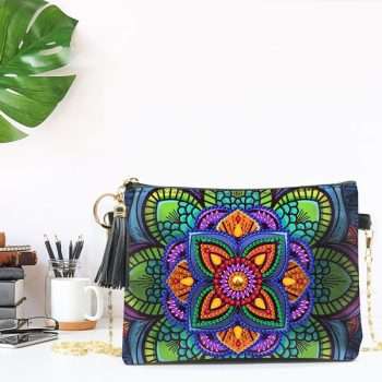 Mandala Crossbody Bag Design Diamonds Art