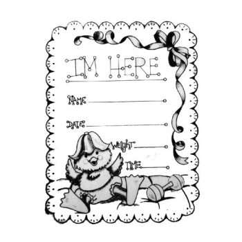 I'm Here Birth Announcement Picture