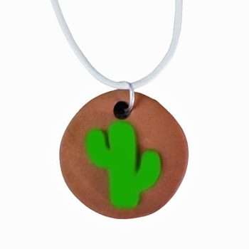 Clay Cactus Pendant