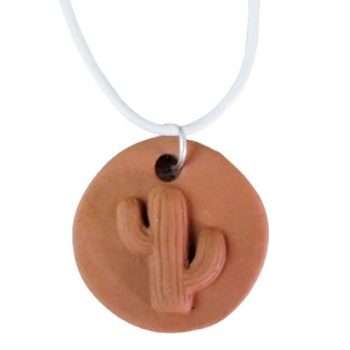 Clay Cactus Pendant unpainted