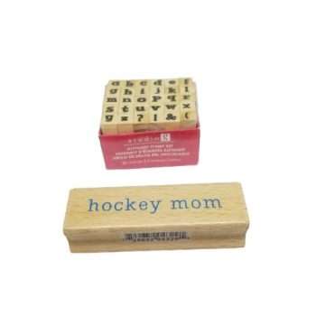 Hockey Mom and Alphabet Stamp Set